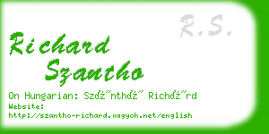 richard szantho business card